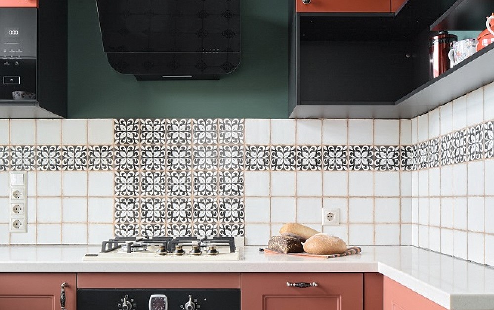 Необычная мандариновая кухня в сталинке