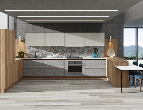 Серая кухня в Клину