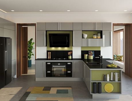 Серая кухня в Чите