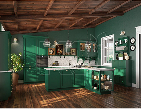 Дизайн классических угловых кухонь