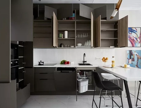 Коричневая кухня в Санкт-Петербурге