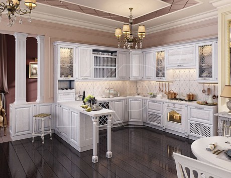 Белая кухня современная классика