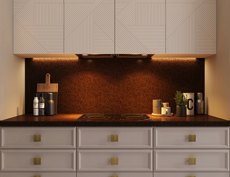 Светлая кухня в Мурманске