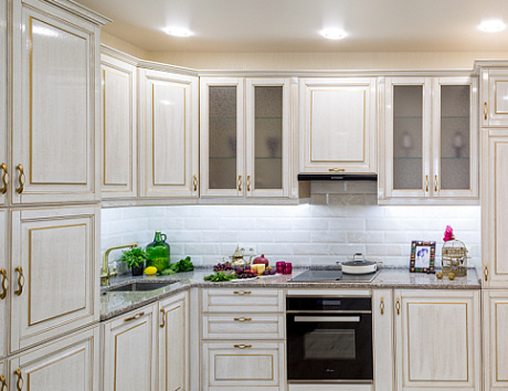 Бежевая кухня в Клину