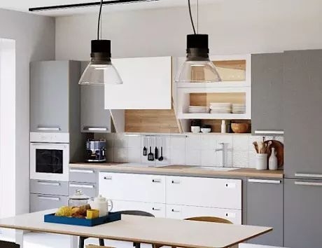 Серая кухня в Клину