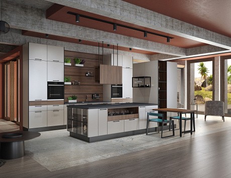 Бежевая кухня во Владикавказе