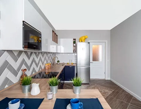 Синяя кухня в Твери