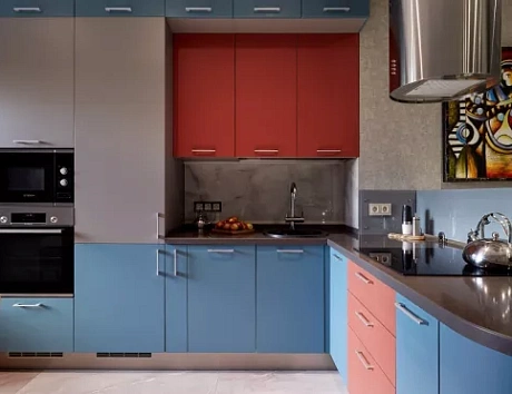 Серая кухня в Клину