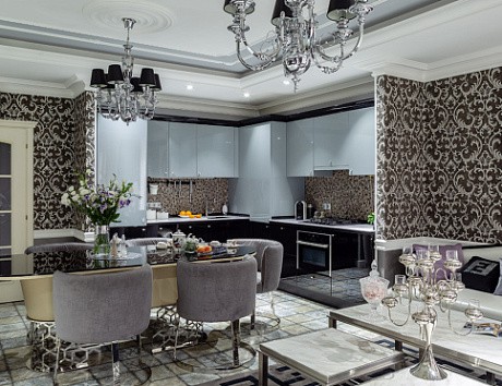 Бежевая кухня в Санкт-Петербурге