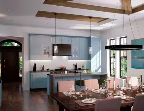 Синяя кухня в Санкт-Петербурге