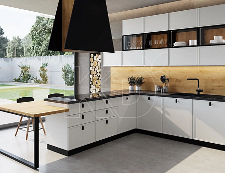 Современный дизайн белой кухни. Приобрести модные и стильные белые кухни предлагает фабрика «Кухонный двор». 