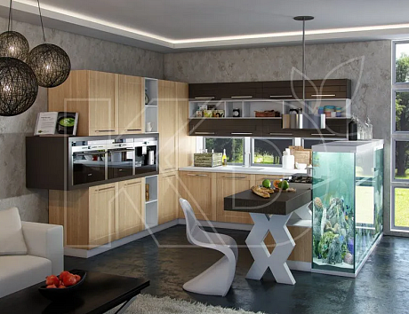 Угловые кухни модерн для маленькой кухни