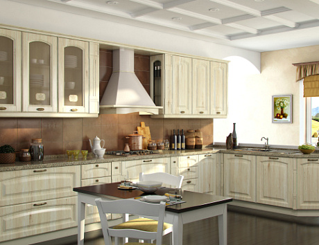 Бежевая кухня в Твери