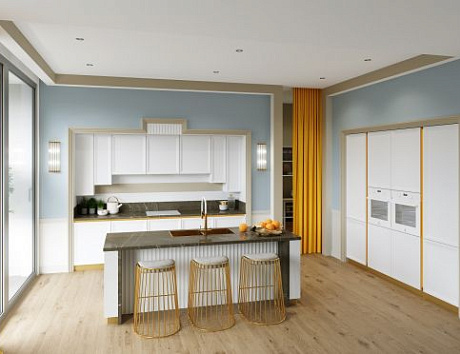 Белый дизайн кухни
