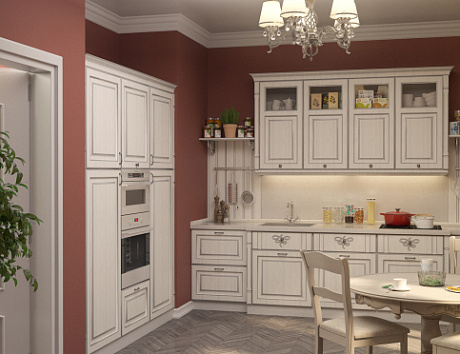 Светлая кухня в Екатеринбурге