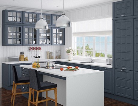 Синяя кухня в Санкт-Петербурге