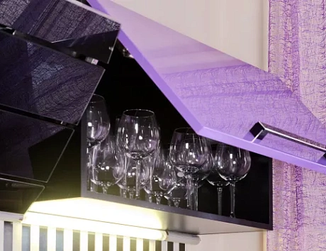 Фиолетовая кухня в Егорьевске