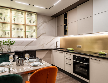 Бежевая кухня во Владивостоке