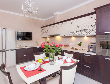 Бежевая кухня в Мурманске