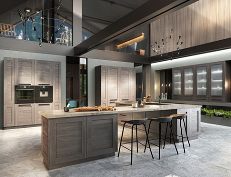 Коричневая кухня в Клину