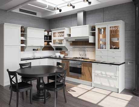 Интерьер светлой кухни в скандинавском стиле