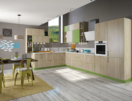 Угловая кухня в стиле модерн