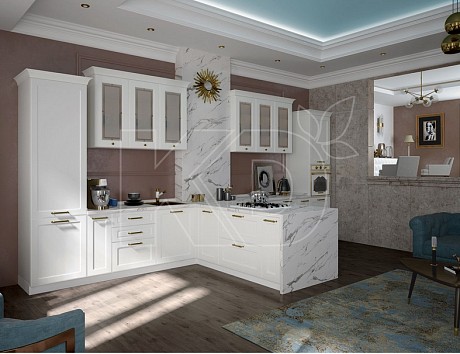 Белая кухня современная классика