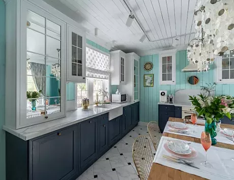 Синяя кухня в Санкт-Петербурге