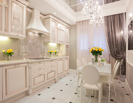 Бежевая кухня во Владивостоке